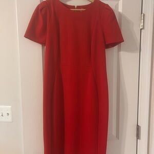 Calvin Klein Bold Red Midi Dress